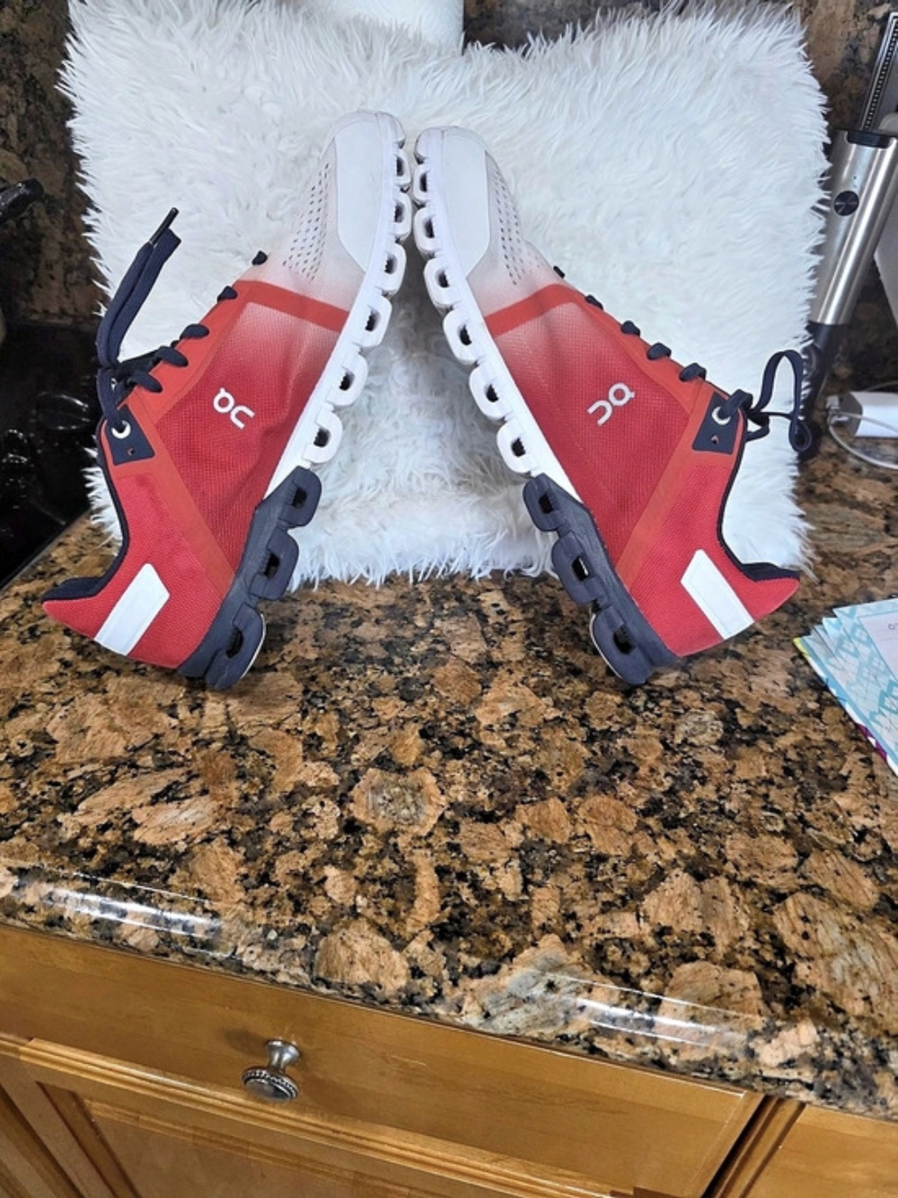 On CloudTec Athletic Shoes Red & White US 10